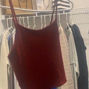 maroon American eagle tank size small